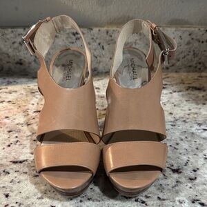 Michael Kors Tan Wedge Sandals